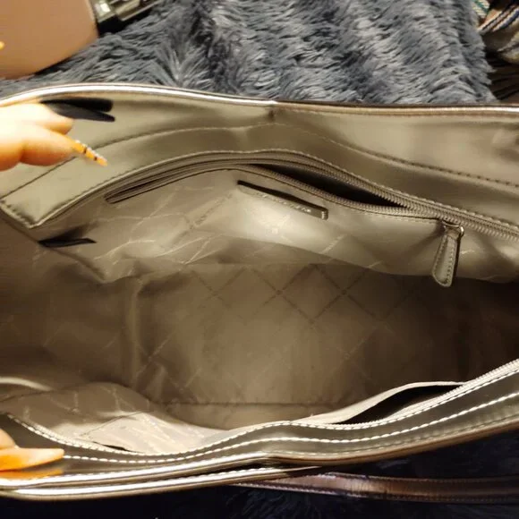 Large silver Michael kors purse